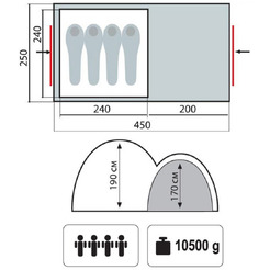 Палатка TRAMP Sphinx 4 ( V2 )