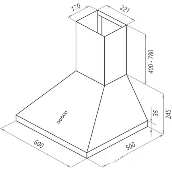 Кухонная вытяжка MAUNFELD Retro (C) 60 (слоновая кость)