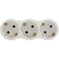 Разветвитель электрический с заземлением ЭРА SPx-3e-W (Б0053479)