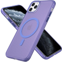 Задняя накладка CASE Translucent Strip Apple iPhone 11 Pro Max (синий)