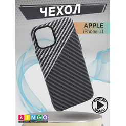 Бампер Bingo Carbon для APPLE iPhone 11 Черный с серым