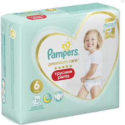 Подгузники-трусики для мальчиков и девочек PAMPERS Premium Care Pants ExtraLarge (15+ кг) Экономич (31 шт.)