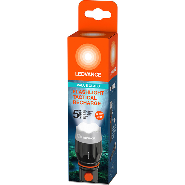 Фонарь тактический USB LEDVANCE FLASHL TACTIC RECH