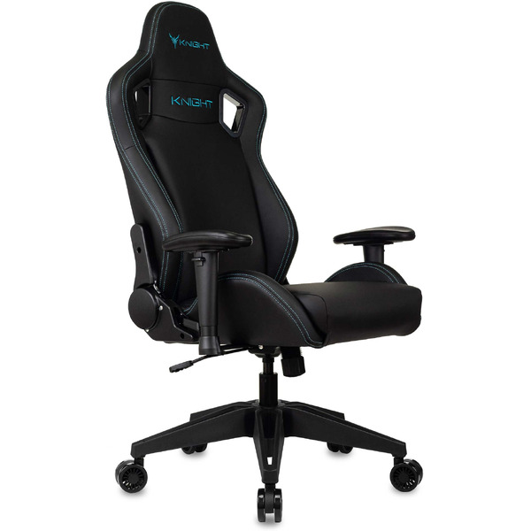 Кресло игровое Бюрократ Knight Outrid Smile экокожа, черный