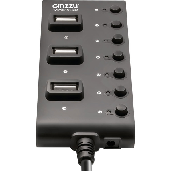 Хаб USB GINZZU GR-487UAB