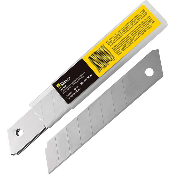 Сменные лезвия для ножей строительных Kolner KKB 18/10