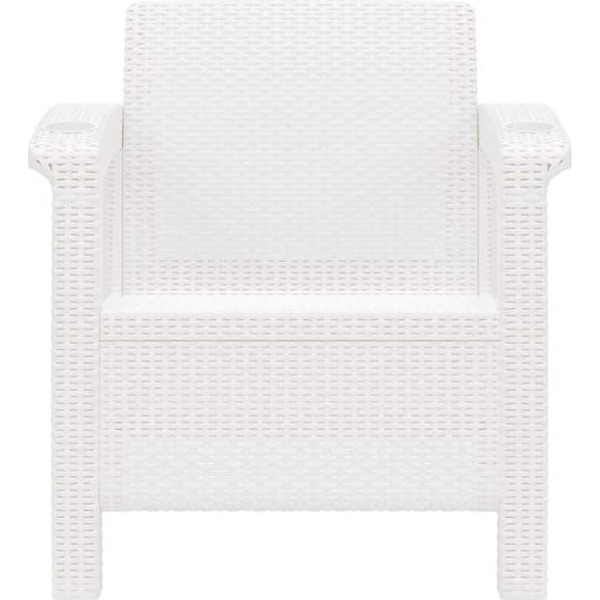 Набор садовых кресел Альтернатива Ротанг-плюс М8419 (белый)