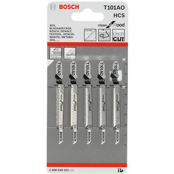 Пильные полотна Bosch Clean for Wood T 101 AO 2.608.630.031