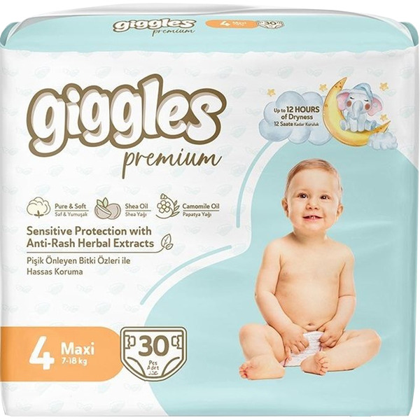 Подгузники Giggles Premium Maxi 4 (30 шт)