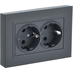 Розетка IEK Brite РСш12-3-БрГ