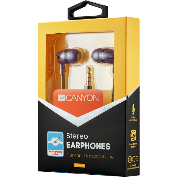 Наушники CANYON CNS-CEP4P (фиолетовый)