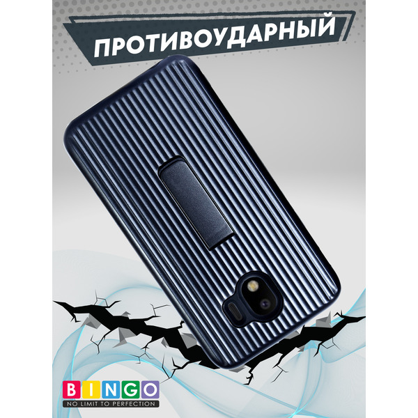 Чехол-накладка Bingo STRIPS TPU SAMSUNG Galaxy J4 2018 (J400) Черный