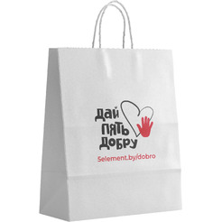 Пакет бумажный 5 ЭЛЕМЕНТ "Дай 5 Добру" (большой)