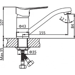 Смеситель для кухни AV Engineering AVLAW4-B589-636