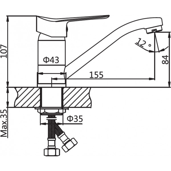 Смеситель для кухни AV Engineering AVLAW4-B589-636
