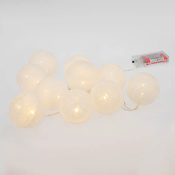 Тайские фонарики NEON-NIGHT 303-077 Пломбир 1.5 м, 10 LED теплый белый