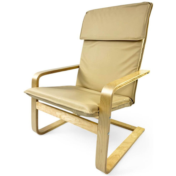 Кресло-качалка Calviano Soft 1 (светло-бежевый PU)