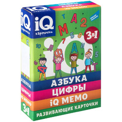 Настольная игра Dream Makers IQ-карточки. Азбука, Цифры, IQ Мемо 2302C