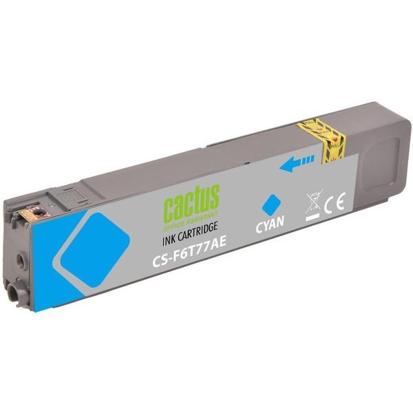 Картридж струйный Cactus CS-F6T77AE 913A голубой (55мл) для HP PW 352dw/377dw/Pro 477dw/452dw