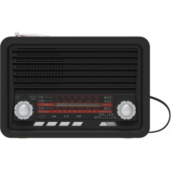 Радиоприемник RITMIX RPR-030 (черный/бордовый)