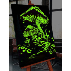 Картина по номерам Флюид Фантазийные грибы 40x50 FHR0429