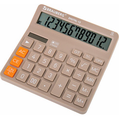 Калькулятор BRAUBERG Digital-12 272970 (бежевый)