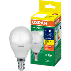 Лампа светодиодная OSRAM P75 10W 3000K Е14