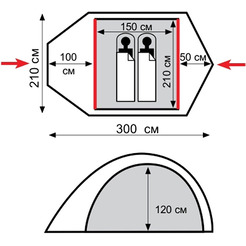 Палатка TRAMP Lair 2 v2 (TRT-38)