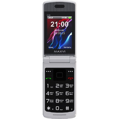 Кнопочный телефон Maxvi E28 + ЗУ WC-112 (черный)