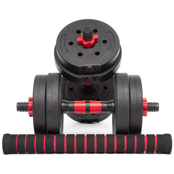 Набор композитных гантелей AMETIST 10 кг (с соединительным грифом)