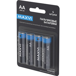 Щелочная батарейка Maxvi COMFORT MBLR6CF4
