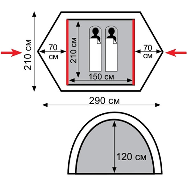 Палатка TRAMP Nishe 2 v2 (TRT-53)