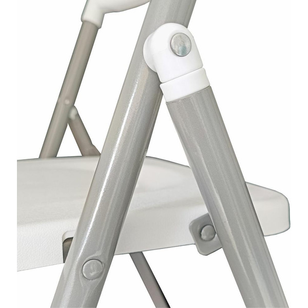 Стулья складные BRABIX Golf Lite CF-017 (КОМПЛЕКТ 4 шт., серебристый каркас, пластик, белый) 533035