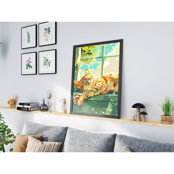 Картина по номерам PaintLine Спящий кот PL-00324