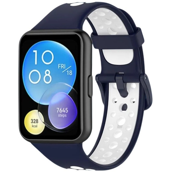 Ремешок Bingo Sport для HUAWEI Watch FIT 2 Classic/Active/Elegant (синий с белым)