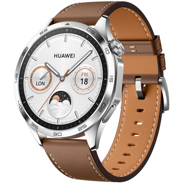 Смарт-часы HUAWEI Watch GT 4 Brown Leather Strap (PNX-B19) 46mm