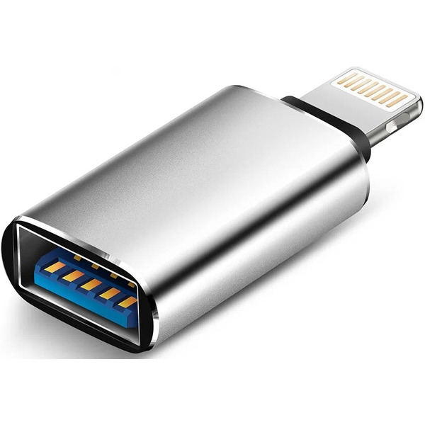 Адаптер BINGO USB 3.0 - Lightning (серебристый)