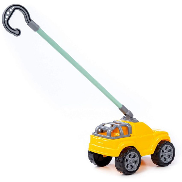 Игрушка-каталка Полесье Боби с ручкой 75007 (жёлтый)