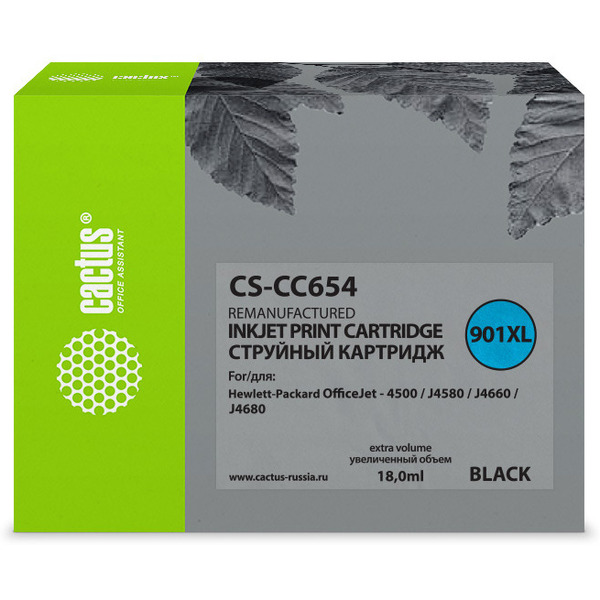 Картридж струйный Cactus CS-CC654 №901 (черный)