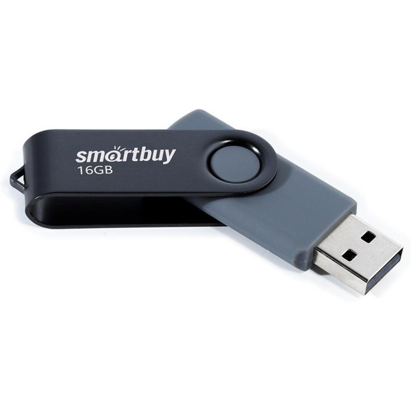 USB флэш-диск 2.0 Smartbuy 016GB Twist Black (SB016GB2TWK)