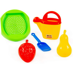 Игровой набор Полесье №403 (сито, совок, формочки, лейка)