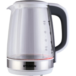 Электрический чайник Hyundai HYK-G8880 (серый/серебристый)