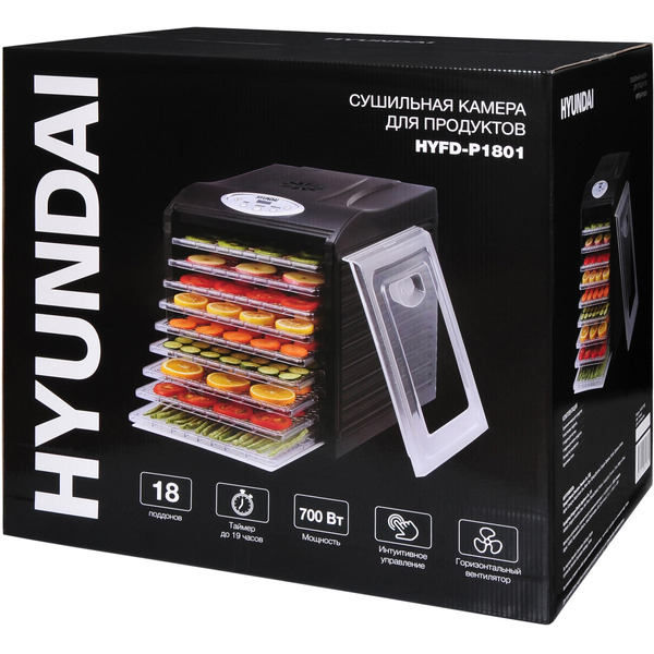 Сушка для фруктов и овощей Hyundai HYFD-P1801 (черный)