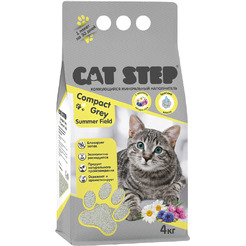Наполнитель для туалета Cat Step Compact Grey Summer Field 4 кг