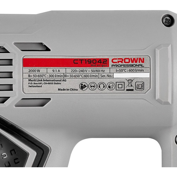 Промышленный фен Crown CT19042K