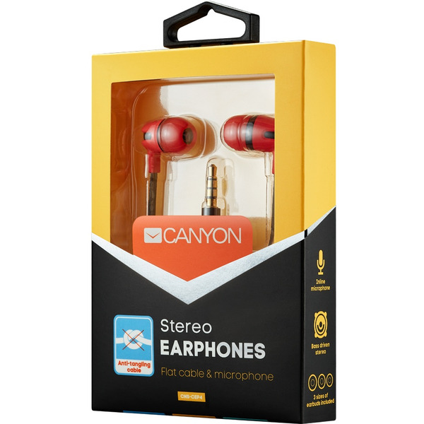 Наушники CANYON CNS-CEP4R (красный)