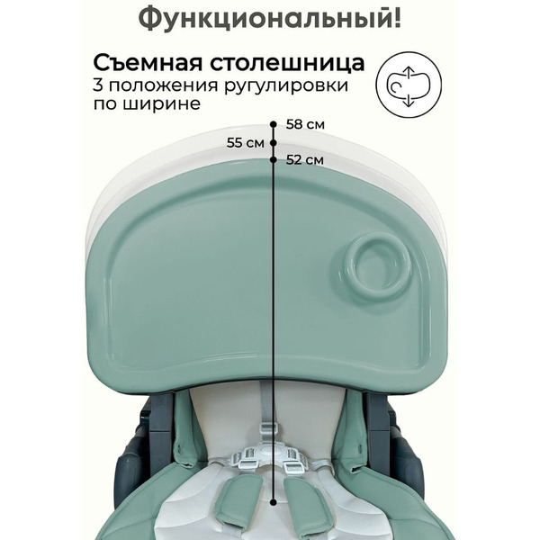 Стульчик для кормления BubaGo Amelia BG 103-3 (зеленый)