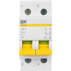 Выключатель нагрузки IEK ВН-32 2Р 25А MNV10-2-025