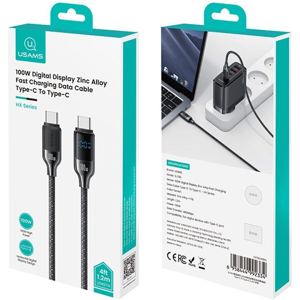 Кабель USAMS HX Series SJ742 (черный)