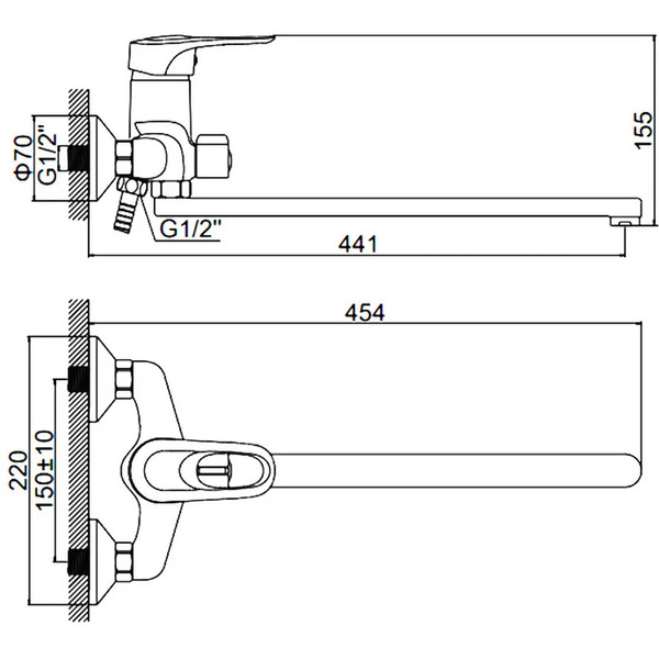 Смеситель Ledeme L2204